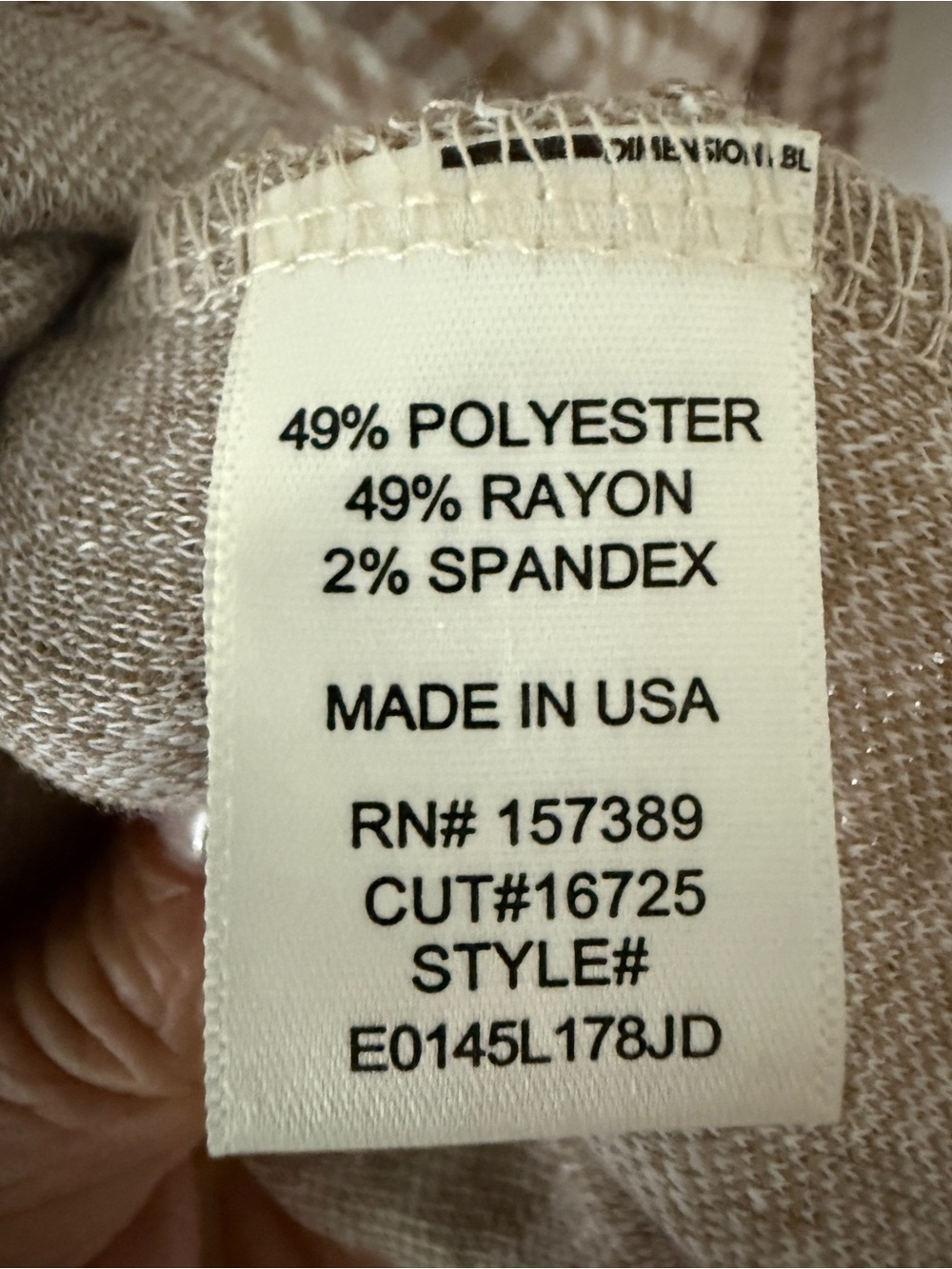 Altar'd State Beige & White Gingham Slip Dress - Picture 4 of 4